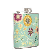 キュイカラフルフォークフローラオリジナルゴールデンデザイン フラスク (右)