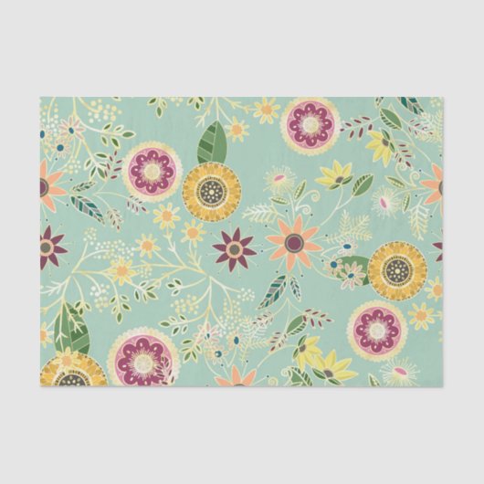 キュイカラフルフォークフローラオリジナルゴールデンデザイン 薄葉紙 (正面)