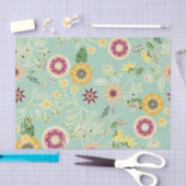 キュイカラフルフォークフローラオリジナルゴールデンデザイン 薄葉紙 (クラフト)