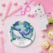 キュイカラフルホエー航海のル誕生日 ペーパープレート (パーティー)