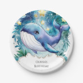 キュイカラフルホエー航海のル誕生日 ペーパープレート (正面)