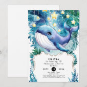 キュイカラフルホエー航海のル誕生日 招待状 (正面/裏面)