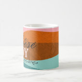 キュイカラフルボホ感動的前向き引用文 コーヒーマグカップ (中央)