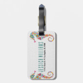 キュイカラフルレトロフローラシーホース ラゲッジタグ (裏面縦)