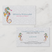 キュイカラフルレトロフローラシーホース 名刺 (正面/裏面)