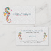 キュイカラフルレトロフローラシーホース 名刺 (正面/裏面)