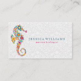 キュイカラフルレトロフローラシーホース 名刺