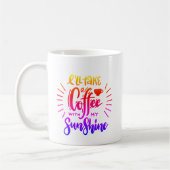 キュイカラフルー日差しでコーヒー飲む コーヒーマグカップ (左)