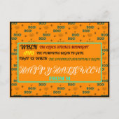 キュイカラフル不気味ーハッピーハローウィンイニシャル シーズンポストカード (正面)