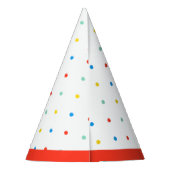 キュイカラフル水玉模様シンプルバースデーパーティーハット パーティーハット (裏面)