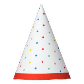 キュイカラフル水玉模様シンプルバースデーパーティーハット パーティーハット (正面)