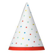 キュイカラフル水玉模様シンプルバースデーパーティーハット パーティーハット (左)