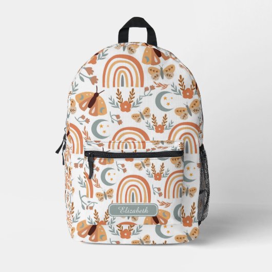 キュイガーリーボホフローラルナモスデイジーフローラ プリントバックパック (正面)