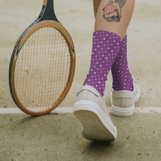 キュイガーリー水玉模様シモダンック&パープエレガントル ソックス