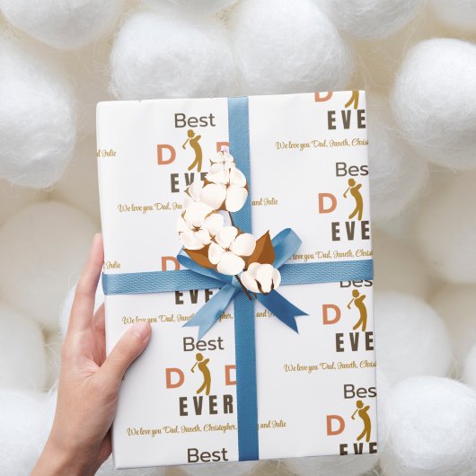 キュイクールエレガントモダン最高のパパEVER FATERS DAY ラッピングペーパー