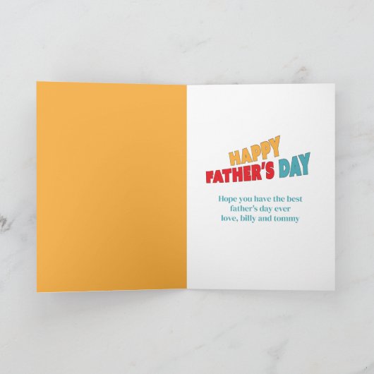 キュイシンプルーな父の日ペナントエ最高のバーパパ カード (内部)