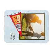 キュイシンプルーな父の日ペナントエ最高のバーパパ マグネット (横)