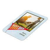 キュイシンプルーな父の日ペナントエ最高のバーパパ マグネット (左側)