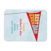 キュイシンプルーな父の日ペナントエ最高のバーパパ マグネット (横)