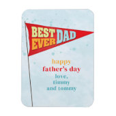 キュイシンプルーな父の日ペナントエ最高のバーパパ マグネット (縦)