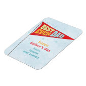 キュイシンプルーな父の日ペナントエ最高のバーパパ マグネット (左側)