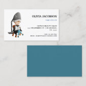 キュイシンプル美容師図解入りの、写真付きの美しいサロン 名刺 (正面/裏面)