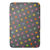 キュイスタイリッシュグモダン数々のグレー水玉模様 バスマット (正面縦)