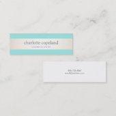 キュイスタイリッシュストライプターコイズヘア&美しい スキニー名刺 (正面/裏面)