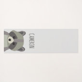 キュイパーソナライズされたイラストレーションモダンラクーン ヨガマット (裏面(横))