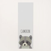 キュイパーソナライズされたイラストレーションモダンラクーン ヨガマット (裏面)