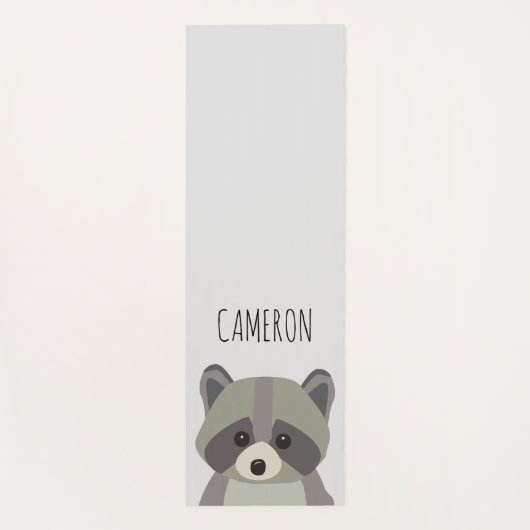 キュイパーソナライズされたイラストレーションモダンラクーン ヨガマット (裏面)