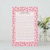 キュイパーソナライズされたコー赤と白ル海テーマ 便箋 (スタンド正面)