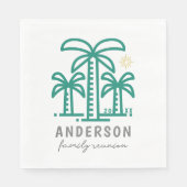 キュイパーソナライズされたビーチファミリー懇親会 スタンダードランチョンナプキン (正面)