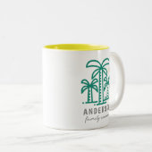 キュイパーソナライズされたビーチファミリー懇親会 ツートーンマグカップ (正面右)