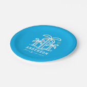 キュイパーソナライズされたビーチファミリー懇親会 ペーパープレート (アングル)