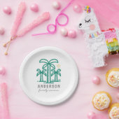 キュイパーソナライズされたビーチファミリー懇親会 ペーパープレート (パーティー)