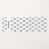 キュイパーソナライズされたモダン白黒ペンギン ヨガマット (裏面(横))