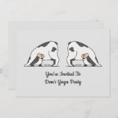 キュイパーソナライズされたヨガドッグテーマ招待状 招待状 (正面/裏面)