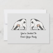 キュイパーソナライズされたヨガドッグテーマ招待状 招待状 (正面)