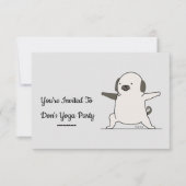 キュイパーソナライズされたヨガドッグテーマ招待状 招待状 (正面)