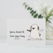 キュイパーソナライズされたヨガドッグテーマ招待状 招待状 (スタンド正面)