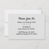 キュイパーソナライズされたヨガドッグテーマ招待状 招待状 (裏面)