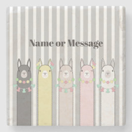 キュイパーソナライズされたレトロラカラフルマスガール ストーンコースター