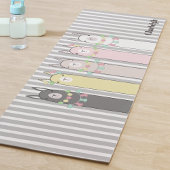 キュイパーソナライズされたレトロラカラフルマスガール ヨガマット