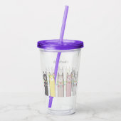 キュイパーソナライズされたレトロラカラフルマス アクリルタンブラー (裏面)