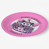 キュイパーソナライズされたーガールズ誕生日ポッサム ペーパープレート (アングル)