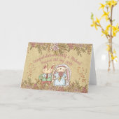 キュイパーソナライズされた結婚ズのカードうさぎ花婿 カード (黄色い花)