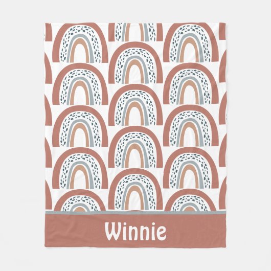 キュイボホモダンニュートラルレインボーフリースブランケット フリースブランケット (正面)