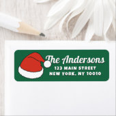 キュイモダンおもしろいサンタハッツカスタム差出人住所 ラベル (インサイチュ)