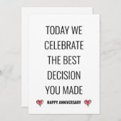 キュイモダンおもしろいミニマルハッピーアニバーズ シーズンカード (正面/裏面)